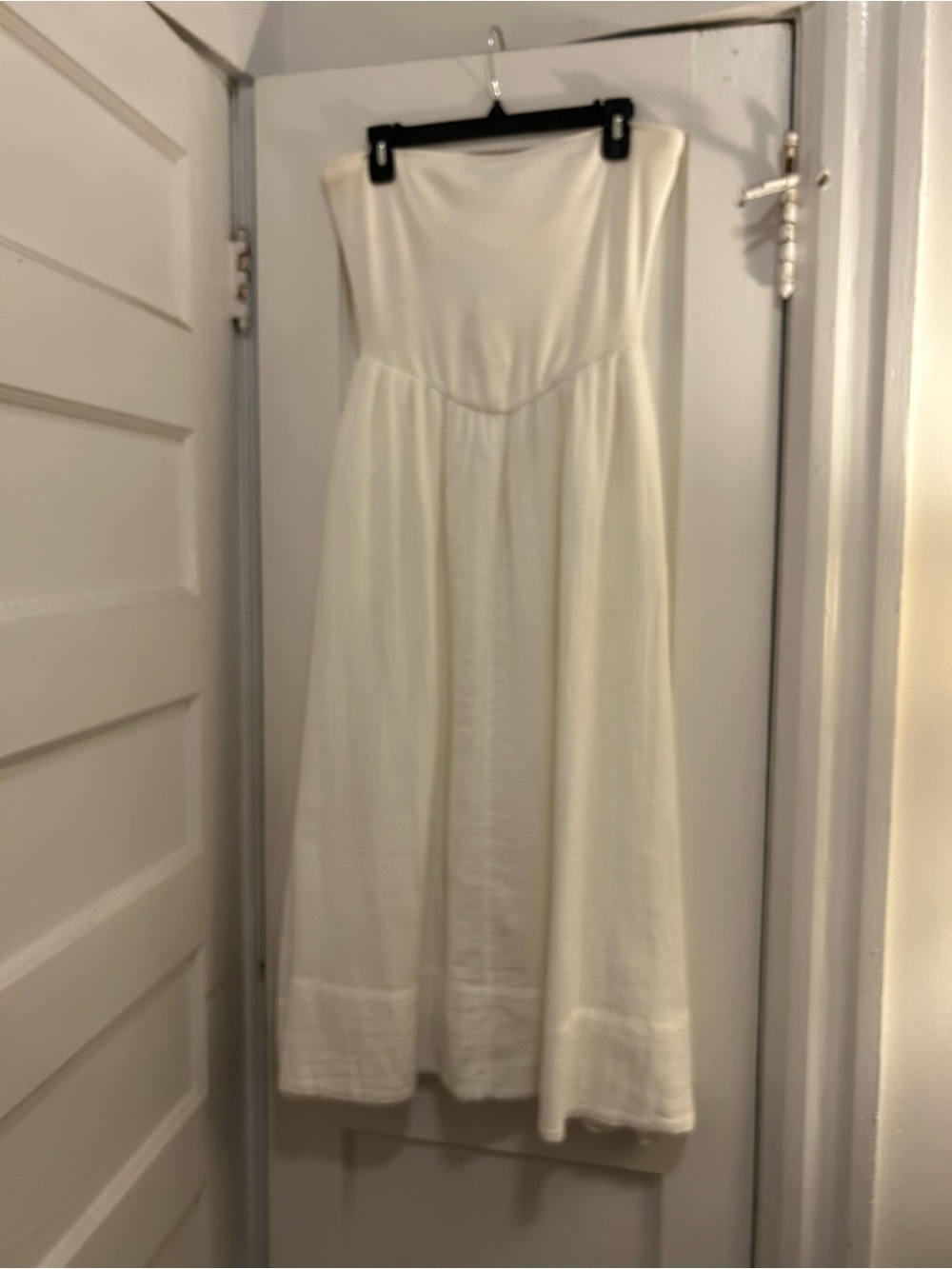 GAP Strapless Midi Dress White